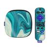 MightySkins Glossy Glitter Skin Compatible with Roku Ultra HDR 4K Streaming Media Player (2020) - Aqua Swirl | Protective, Durable High-Gloss Glitter Finish | Easy to Apply | Made in The USA view 1