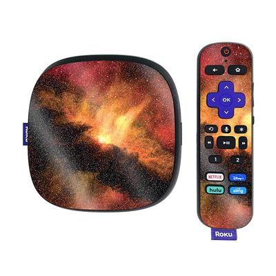 MightySkins Glossy Glitter Skin Compatible with Roku Ultra HDR 4K Streaming Media Player (2020) - Spacial Overload | Protective, Durable High-Gloss Glitter Finish | Easy to Apply | Made in The USA