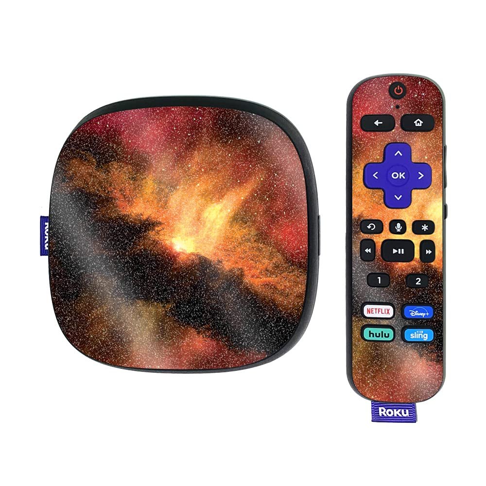 MightySkins Glossy Glitter Skin Compatible with Roku Ultra HDR 4K Streaming Media Player (2020) - Spacial Overload | Protective, Durable High-Gloss Glitter Finish | Easy to Apply | Made in The USA