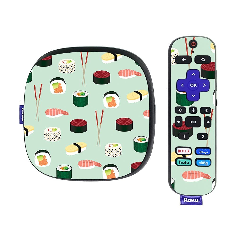 MightySkins Skin Compatible with Roku Ultra HDR 4K Streaming Media Player (2020) - Sushi | Protective, Durable, and Unique Vinyl Decal wrap Cover | Easy to Apply, Remove, | Made in The USA