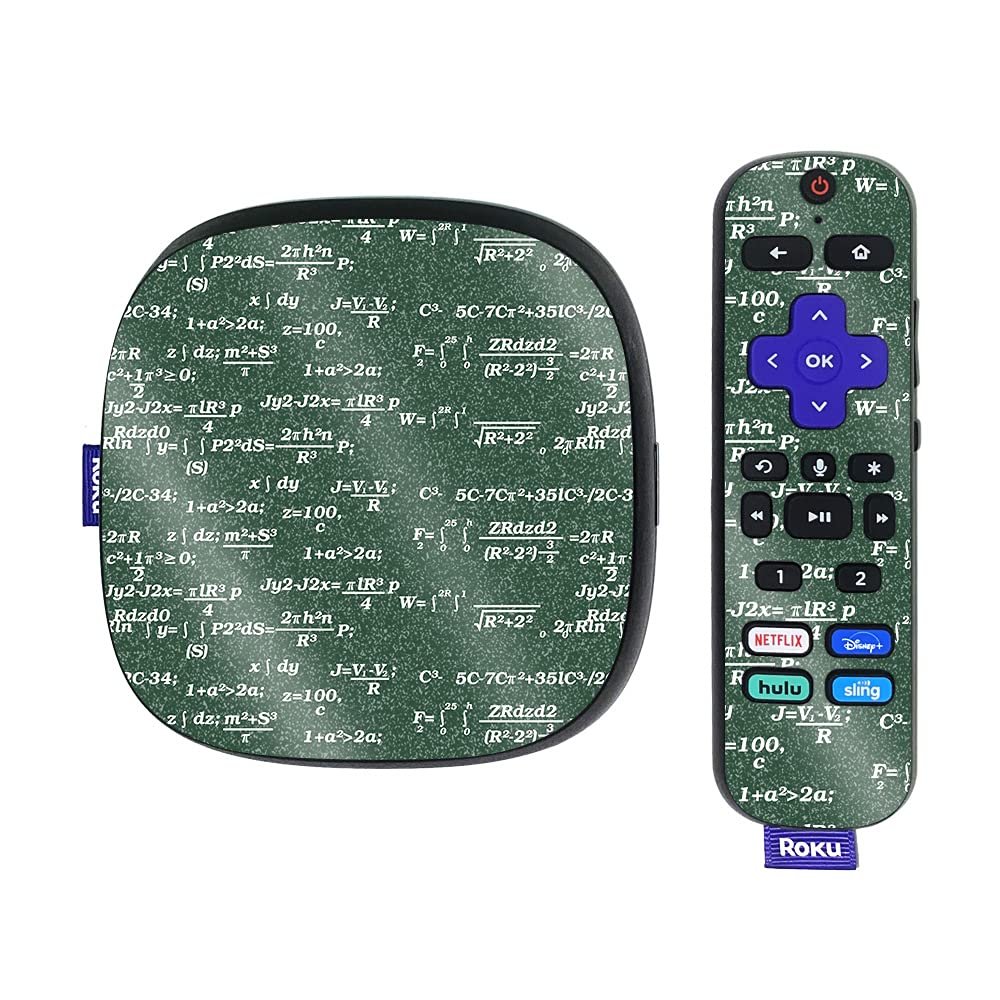 MightySkins Glossy Glitter Skin Compatible with Roku Ultra HDR 4K Streaming Media Player (2020) - Equation Board | Protective, Durable High-Gloss Glitter Finish | Easy to Apply | Made in The USA
