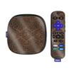 MightySkins Glossy Glitter Skin Compatible with Roku Ultra HDR 4K Streaming Media Player (2020) - Brown Linen | Protective, Durable High-Gloss Glitter Finish | Easy to Apply | Made in The USA view 1
