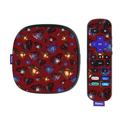 MightySkins Skin Compatible with Roku Ultra HDR 4K Streaming Media Player (2020) - Diamond Galaxy | Protective, Durable, and Unique Vinyl Decal wrap Cover | Easy to Apply | Made in The USA
