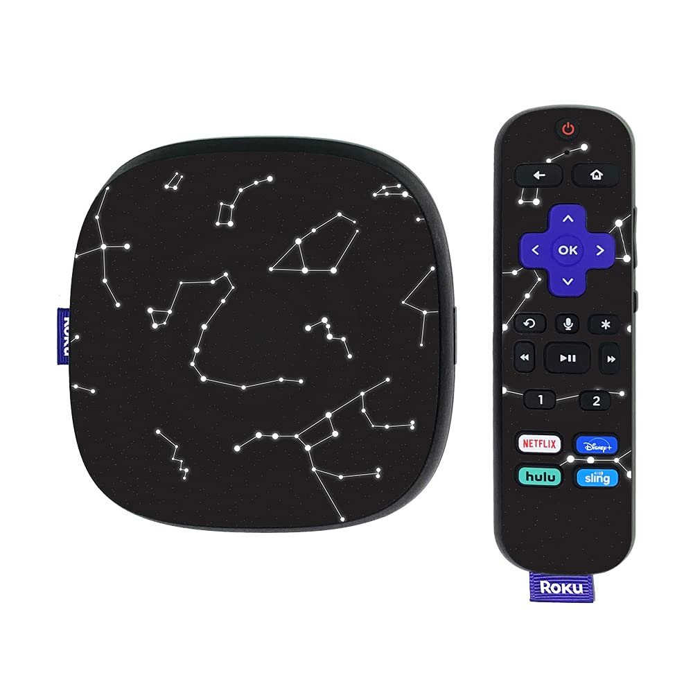 MightySkins Skin Compatible with Roku Ultra HDR 4K Streaming Media Player (2020) - Constellations | Protective, Durable, and Unique Vinyl Decal wrap Cover | Easy to Apply | Made in The USA