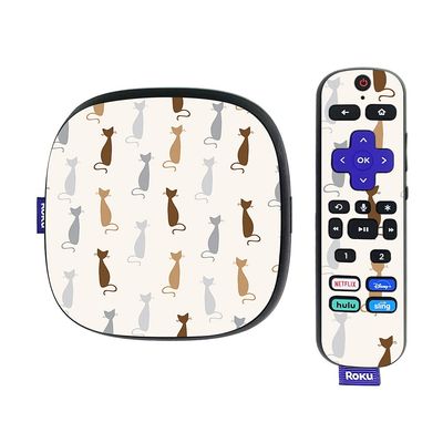 MightySkins Skin Compatible With Roku Ultra HDR 4K Streaming Media Player (2020) - Cat Lady | Protective, Durable, and Unique Vinyl Decal wrap cover | Easy To Apply and Change Styles | Made in the USA