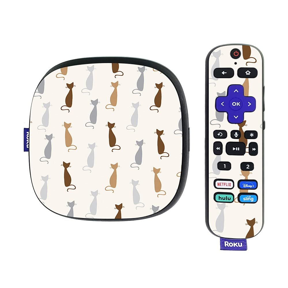 MightySkins Skin Compatible With Roku Ultra HDR 4K Streaming Media Player (2020) - Cat Lady | Protective, Durable, and Unique Vinyl Decal wrap cover | Easy To Apply and Change Styles | Made in the USA