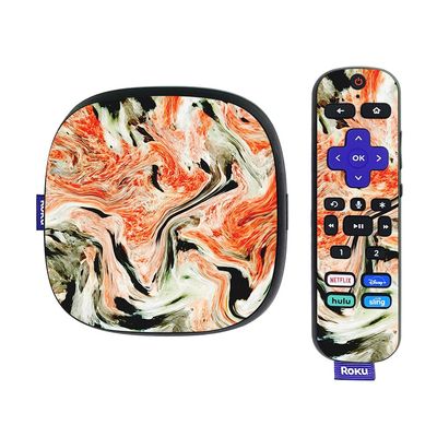 MightySkins Skin Compatible with Roku Ultra HDR 4K Streaming Media Player (2020) - Marble Madness | Protective, Durable, and Unique Vinyl Decal wrap Cover | Easy to Apply | Made in The USA