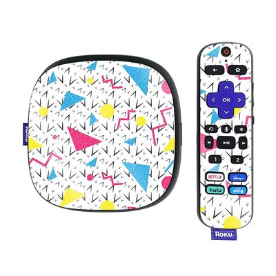 MightySkins Glossy Glitter Skin Compatible with Roku Ultra HDR 4K Streaming Media Player (2020) - 90s Fun | Protective, Durable High-Gloss Glitter Finish | Easy to Apply | Made in The USA