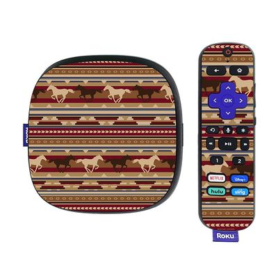 MightySkins Skin Compatible with Roku Ultra HDR 4K Streaming Media Player (2020) - Western Horses | Protective, Durable, and Unique Vinyl Decal wrap Cover | Easy to Apply | Made in The USA