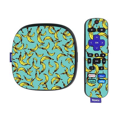 MightySkins Skin Compatible with Roku Ultra HDR 4K Streaming Media Player (2020) - Bananas | Protective, Durable, and Unique Vinyl Decal wrap Cover | Easy to Apply and Change Styles | Made in The USA