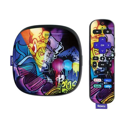 MightySkins Skin Compatible with Roku Ultra HDR 4K Streaming Media Player (2020) - Midnight Mischief | Protective, Durable, and Unique Vinyl Decal wrap Cover | Easy to Apply | Made in The USA