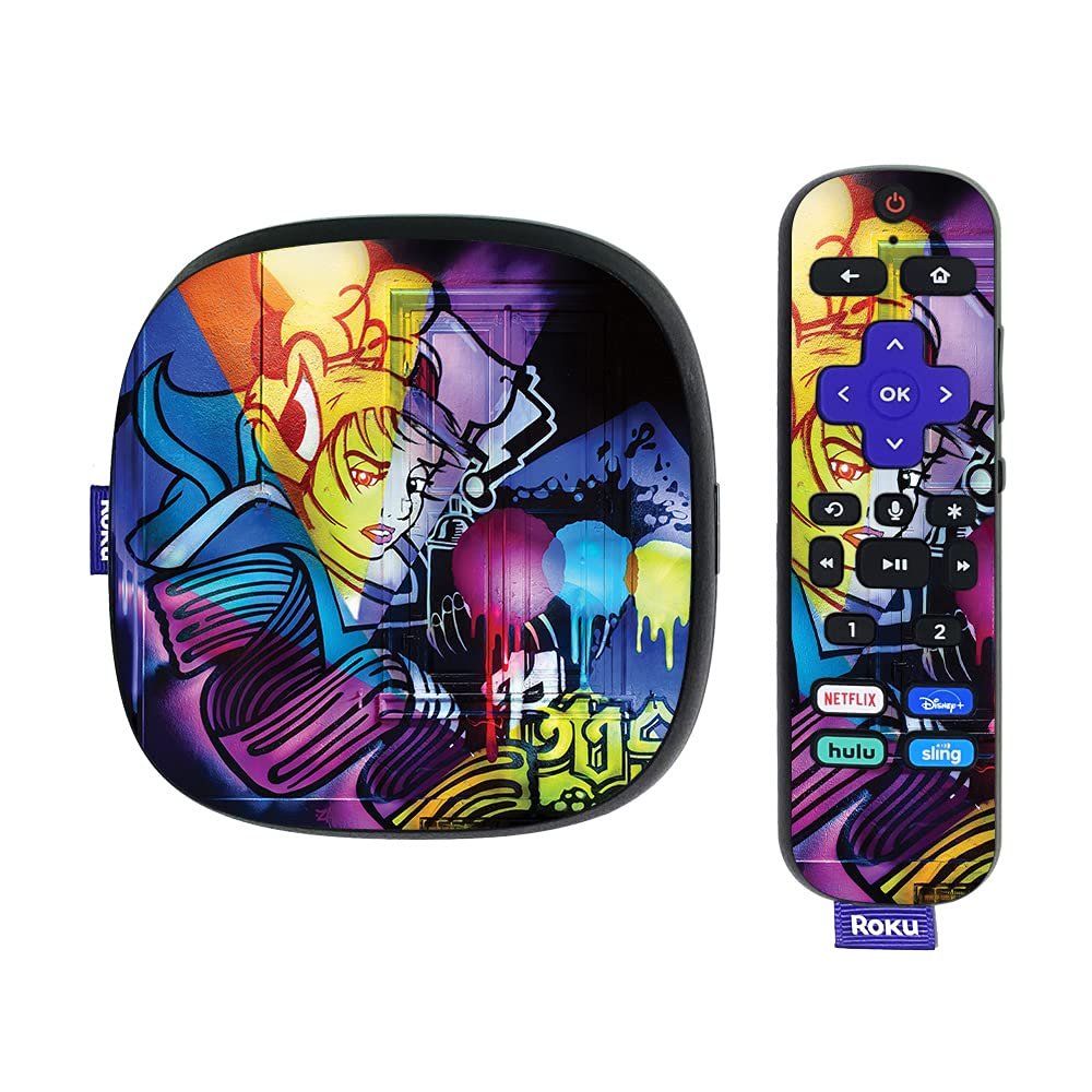 MightySkins Skin Compatible with Roku Ultra HDR 4K Streaming Media Player (2020) - Midnight Mischief | Protective, Durable, and Unique Vinyl Decal wrap Cover | Easy to Apply | Made in The USA