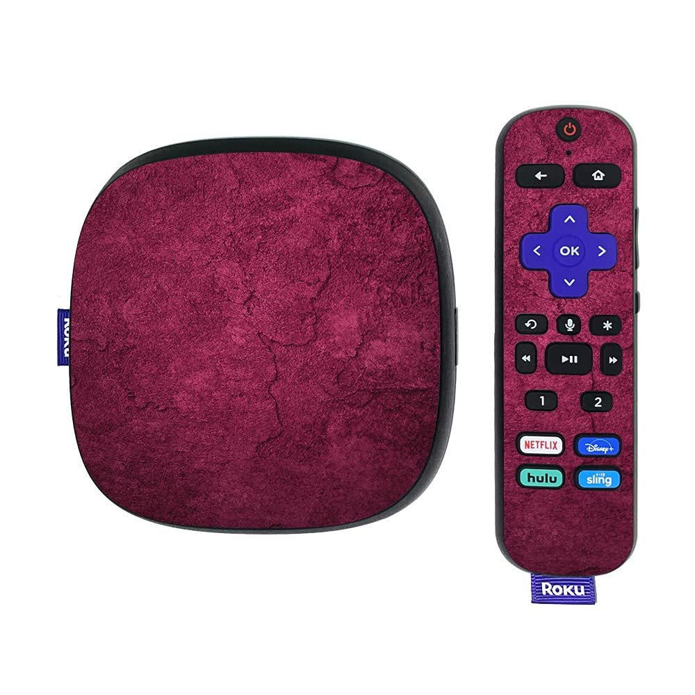 MightySkins Skin Compatible with Roku Ultra HDR 4K Streaming Media Player (2020) - Pink Gravel | Protective, Durable, and Unique Vinyl Decal wrap Cover | Easy to Apply | Made in The USA