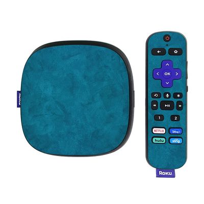 MightySkins Skin Compatible with Roku Ultra HDR 4K Streaming Media Player (2020) - Blue Strokes | Protective, Durable, and Unique Vinyl Decal wrap Cover | Easy to Apply | Made in The USA