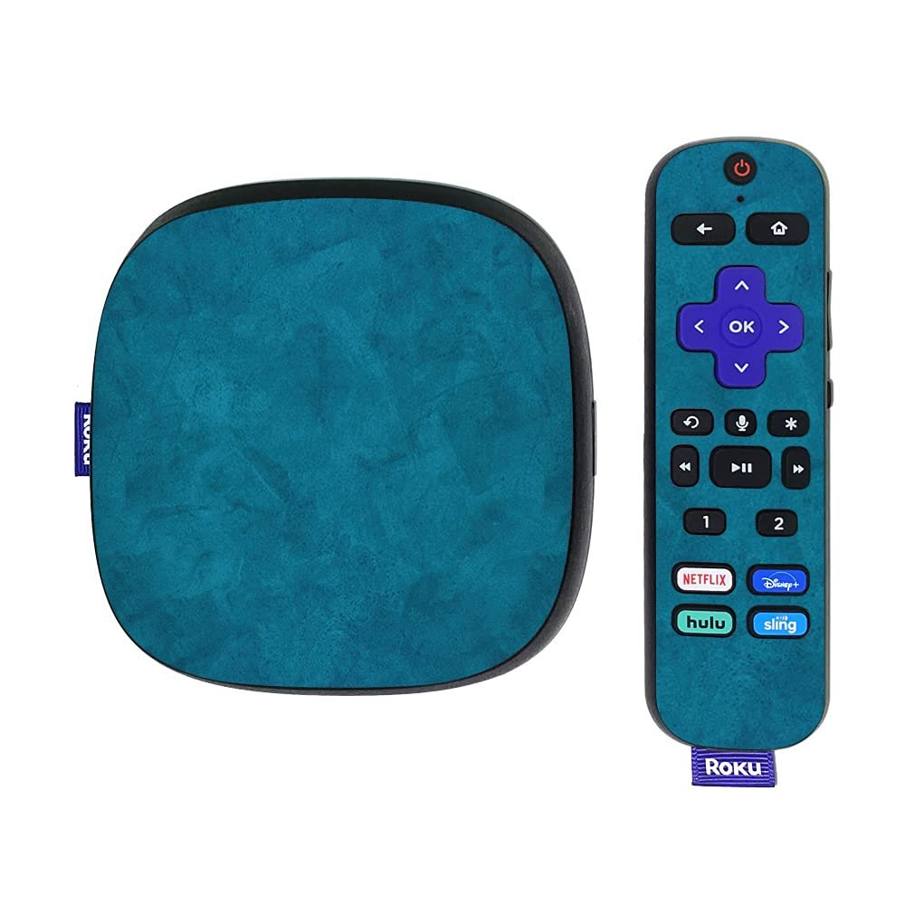 MightySkins Skin Compatible with Roku Ultra HDR 4K Streaming Media Player (2020) - Blue Strokes | Protective, Durable, and Unique Vinyl Decal wrap Cover | Easy to Apply | Made in The USA