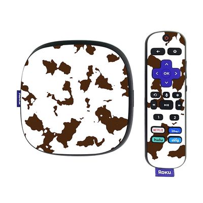 MightySkins Skin Compatible with Roku Ultra HDR 4K Streaming Media Player (2020) - Brown Cow | Protective, Durable, and Unique Vinyl Decal wrap Cover | Easy to Apply | Made in The USA
