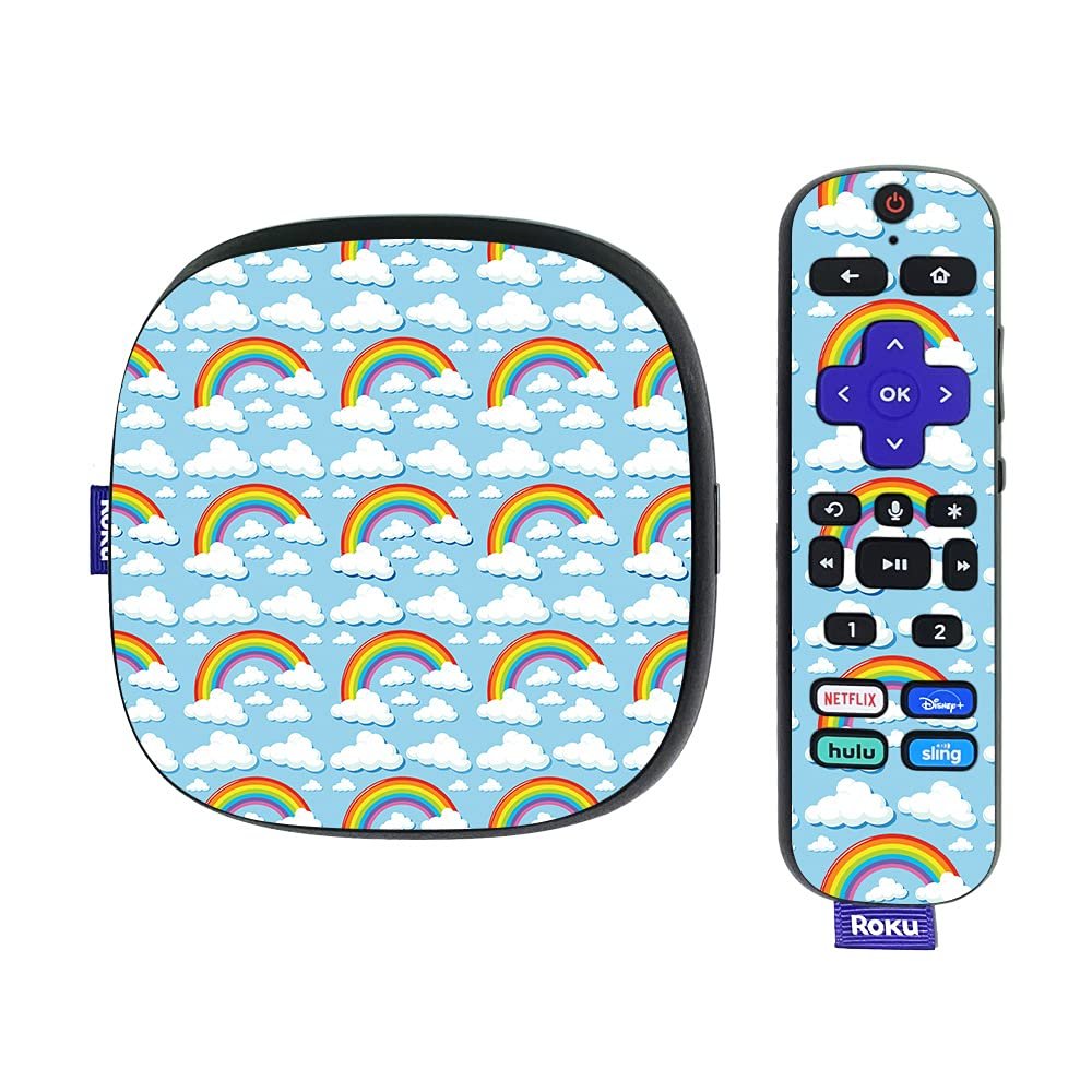 MightySkins Skin Compatible with Roku Ultra HDR 4K Streaming Media Player (2020) - Over The Rainbow | Protective, Durable, and Unique Vinyl Decal wrap Cover | Easy to Applys | Made in The USA