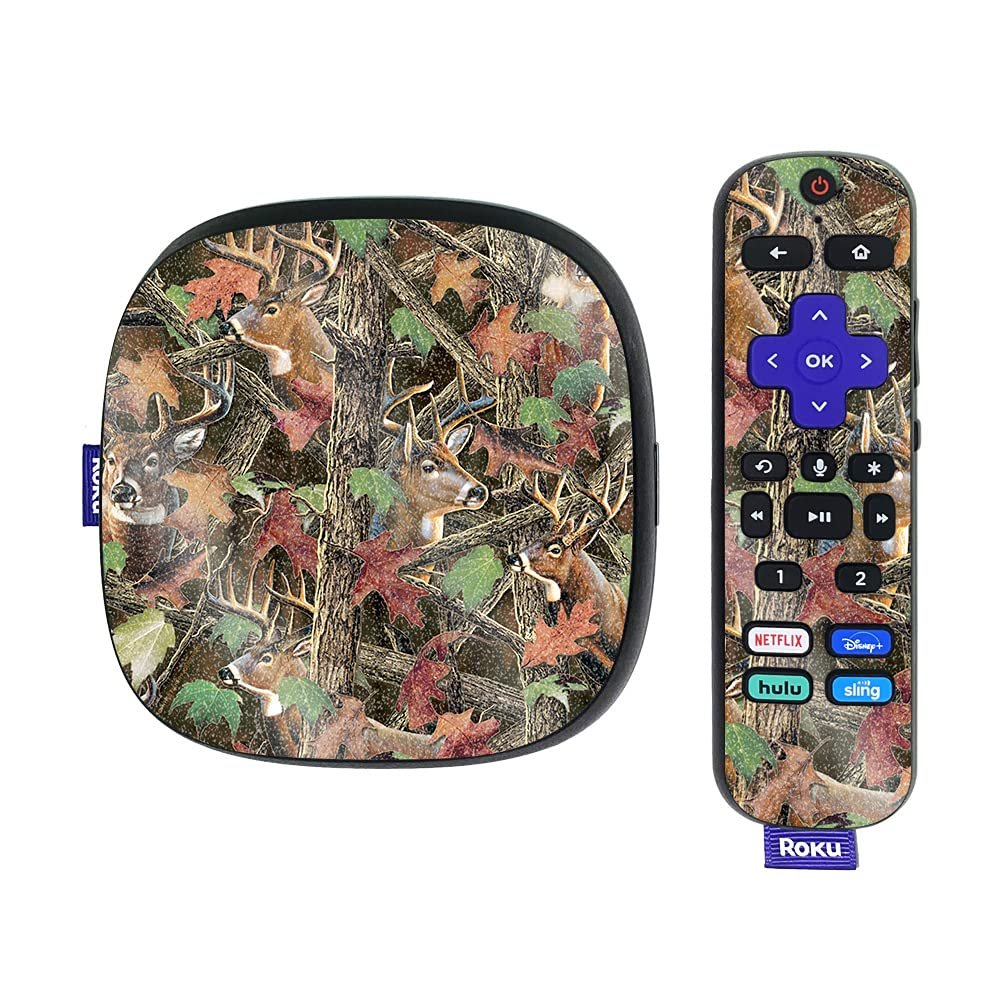 MightySkins Glossy Glitter Skin Compatible with Roku Ultra HDR 4K Streaming Media Player (2020) - Buck Camo | Protective, Durable High-Gloss Glitter Finish | Easy to Apply | Made in The USA