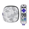 MightySkins Glossy Glitter Skin Compatible with Roku Ultra HDR 4K Streaming Media Player (2020) - Gray Polygon | Protective, Durable High-Gloss Glitter Finish | Easy to Apply | Made in The USA view 1
