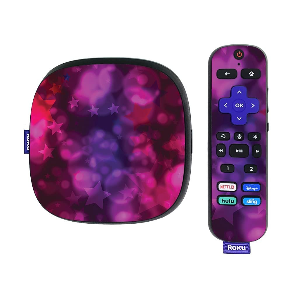 MightySkins Skin Compatible with Roku Ultra HDR 4K Streaming Media Player (2020) - Star Power | Protective, Durable, and Unique Vinyl Decal wrap Cover | Easy to Apply | Made in The USA