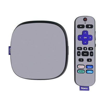 MightySkins Skin Compatible with Roku Ultra HDR 4K Streaming Media Player (2020) - Solid Gray | Protective, Durable, and Unique Vinyl Decal wrap Cover | Easy to Apply | Made in The USA