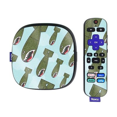 MightySkins Glossy Glitter Skin Compatible with Roku Ultra HDR 4K Streaming Media Player (2020) - Bombs Away | Protective, Durable High-Gloss Glitter Finish | Easy to Apply | Made in The USA