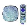 MightySkins Glossy Glitter Skin Compatible with Roku Ultra HDR 4K Streaming Media Player (2020) - Carved Blue | Protective, Durable High-Gloss Glitter Finish | Easy to Apply | Made in The USA view 1