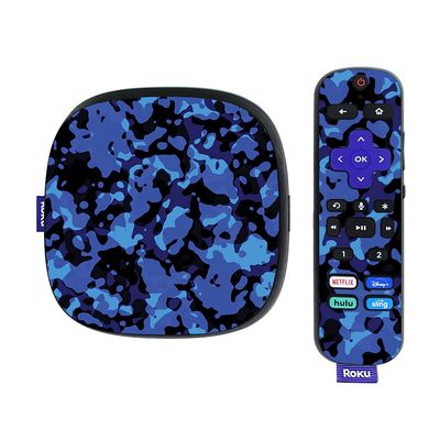 MightySkins Skin Compatible with Roku Ultra HDR 4K Streaming Media Player (2020) - Blue Modern Camo | Protective, Durable, and Unique Vinyl Decal wrap Cover | Easy to Applys | Made in The USA