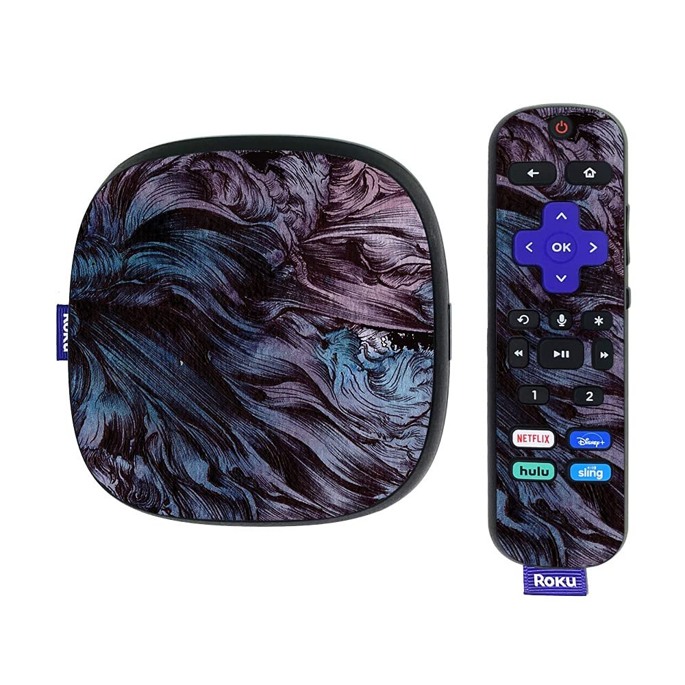 MightySkins Skin Compatible with Roku Ultra HDR 4K Streaming Media Player (2020) - Angry Ripple | Protective, Durable, and Unique Vinyl Decal wrap Cover | Easy to Apply | Made in The USA