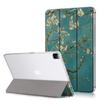 Epicgadget Case for iPad Pro 12.9 (5th Generation), Lightweight Translucent Back Cover Auto Sleep/Wake Folding Stand Case (Support Apple Pen Charging) for iPad Pro 12.9 Inch 2021/2020 (Blossom) view 1