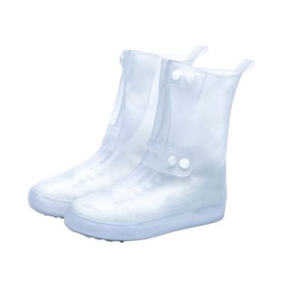 Cabilock 1pair Non- Shoe Covers for Adults High Tube Overshoes for Outdoor Travel Camping and Rain Thick - Designwhite