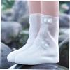 Cabilock 1pair Non- Shoe Covers for Adults High Tube Overshoes for Outdoor Travel Camping and Rain Thick - Designwhite view 2
