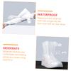 Cabilock 1pair Non- Shoe Covers for Adults High Tube Overshoes for Outdoor Travel Camping and Rain Thick - Designwhite view 3