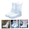 Cabilock 1pair Non- Shoe Covers for Adults High Tube Overshoes for Outdoor Travel Camping and Rain Thick - Designwhite view 4