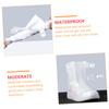 Cabilock 1 Pair waterproof silicone shoe cover rainproof shoe protector rainproof shoe covers outdoor shoe cover water resistant boot cover non- white pvc aldult boots men and women view 4