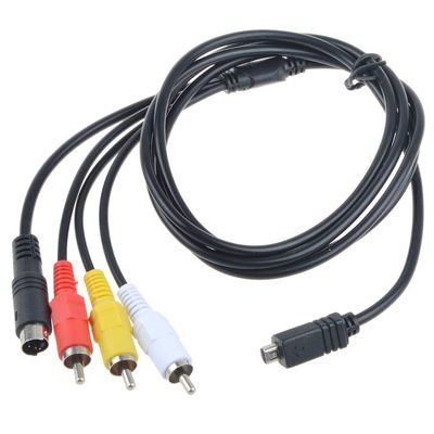 PKPOWER 5ft AV A/V Audio Video TV-Out Cable Cord Lead for Sony Camcorder Handycam DCR-HC28/e