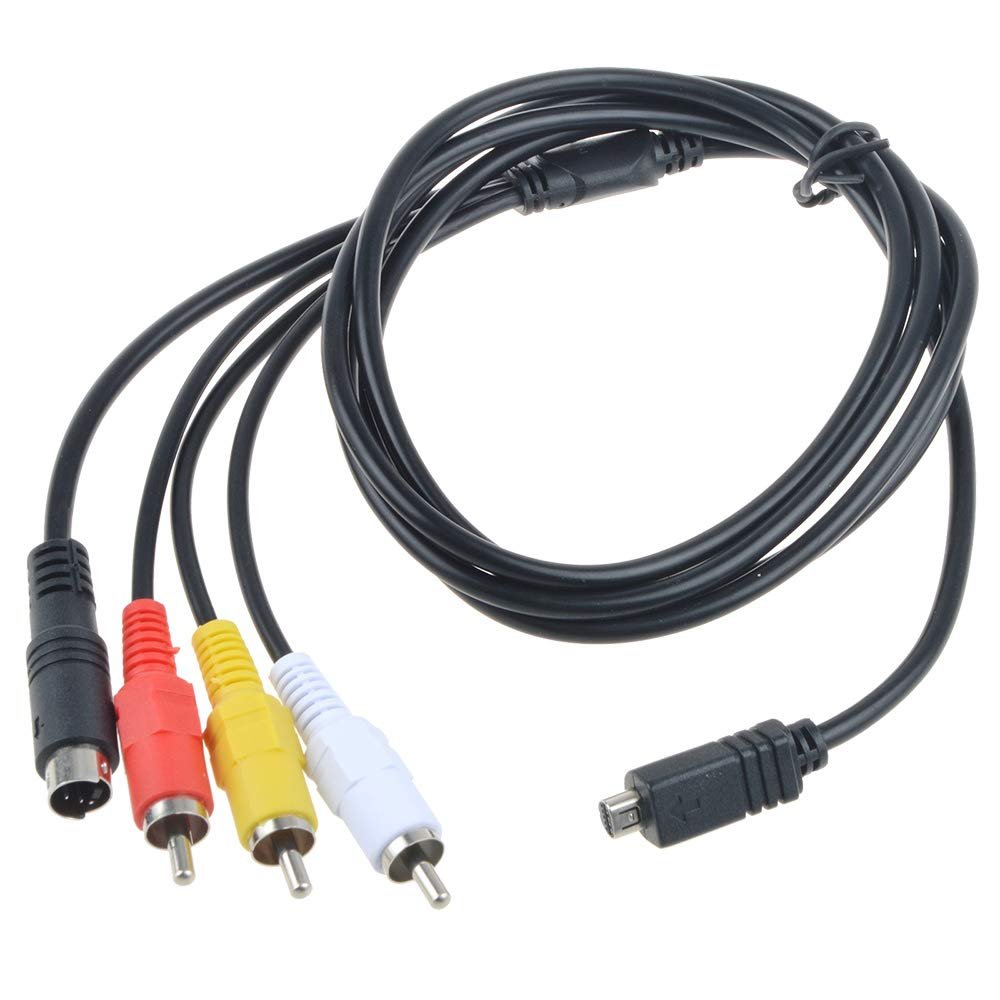 PKPOWER 5ft AV A/V Audio Video TV-Out Cable Cord Lead for Sony Camcorder Handycam DCR-HC28/e