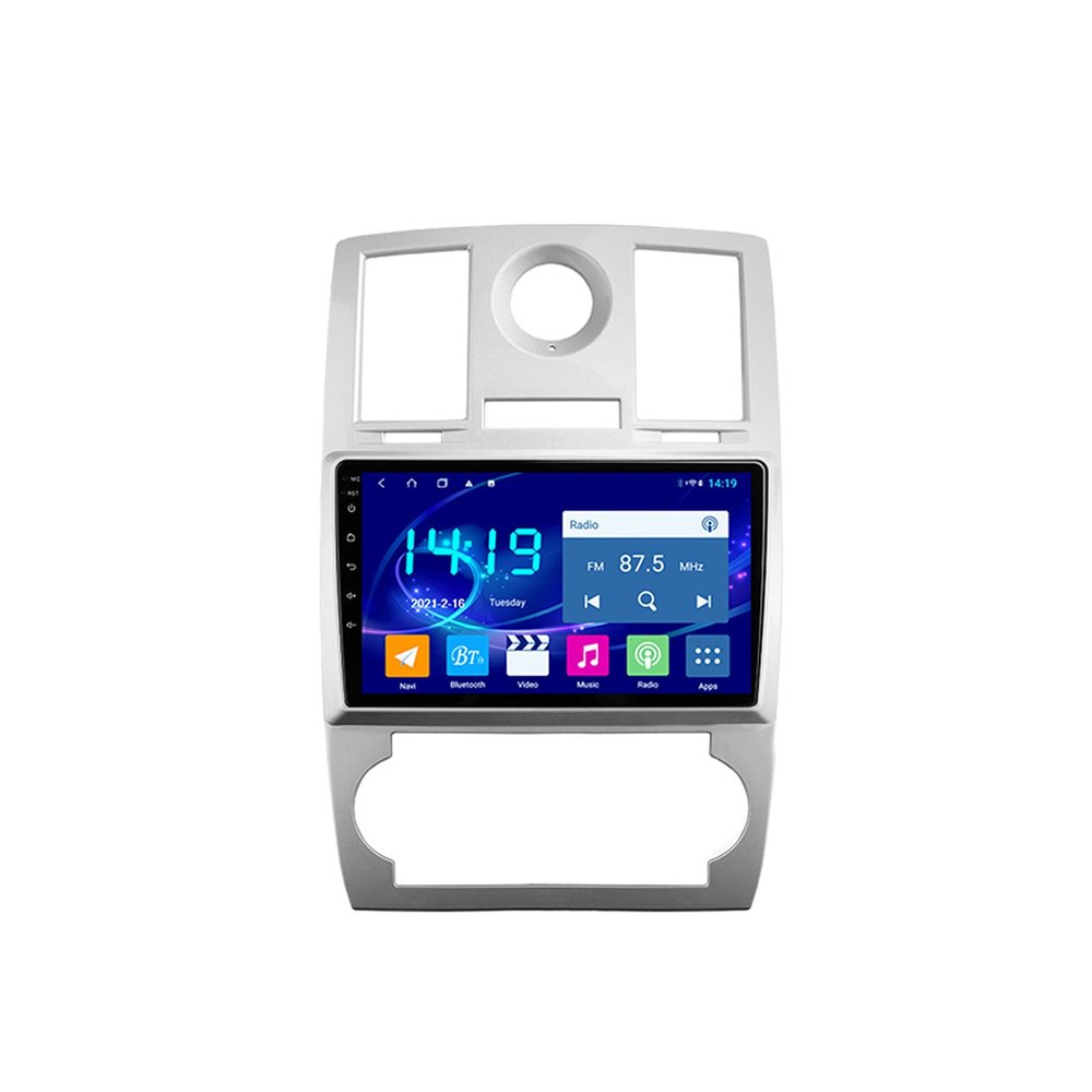 2.5D Touch Screen Car Multimedia Player HD Car MP5 Player with Rear View Camera, GPS Navigation, Support USB AUX BT FM Radio 1080P Video, for Chrysler 300C 2004-2011,Octa core,4G WiFi 2+32