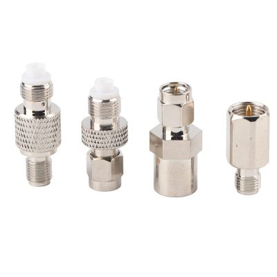 HERCHR FME to SMA Adapter, 4Pcs FME to SMA Connector Aerial Adapter Cable DAB Coaxial Antenna Converter SMA Coaxial Connector SMA FME Coax Adapter WiFi Antenna Adapter RF Coaxial Connector