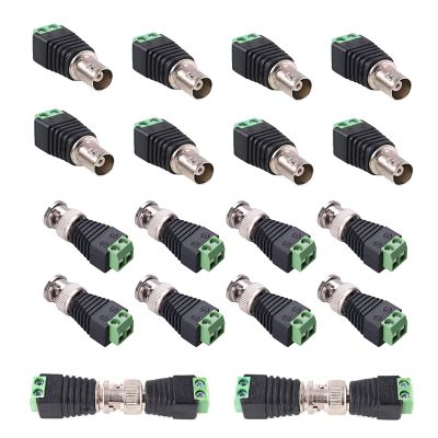 lkelyonewy BNC to Cat5e Adapter Male Connectors and Solderless Female Video Balun Connector,Screw Camera Terminal Plug for CCTV Surveillance Cable Ethernet Speaker