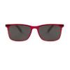 BlueDuo Cruise- Premium Square Blue Light Blocking Glasses with Magnetic Sunglass Clip On Bundle for Women and Men - Anti Eye Strain, Eye Protection - Crimson Tide view 2