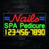 Nails Spa Pedicure led neon sign 33"L x 18"H #35011 Custom LED Light for Business Logo, Home, Event, office, Wedding Bright, Energy-Saving Wall Decor view 1