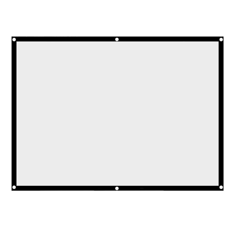 Projector Screen 60in/70in/80in/100in 4:3 HD Movie Screen Foldable Non-Crease White Projector Curtain Portable Video Projection Screens for Home Theater Outdoor Indoor,Front or Back(100 inches, 12)
