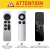 Fintie Protective Case for Apple TV Siri Remote 2021 2022 - Honey Comb Lightweight Anti Slip Shockproof Silicone Cover for Apple TV 4K / HD Siri Remote Controller (2nd Gen / 3rd Gen), Blue-Glow view 2