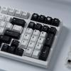 133 Keys Japanese Keycap Cherry Profile Dye Sub PBT Black and White Keycaps Set Fit for 61/64/87/104/108 Cherry Mx Switches Mechanical Keyboard view 3