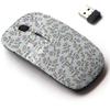 2.4G Wireless Mouse with Cute Pattern Design for All Laptops and Desktops with Nano Receiver - Floral view 1
