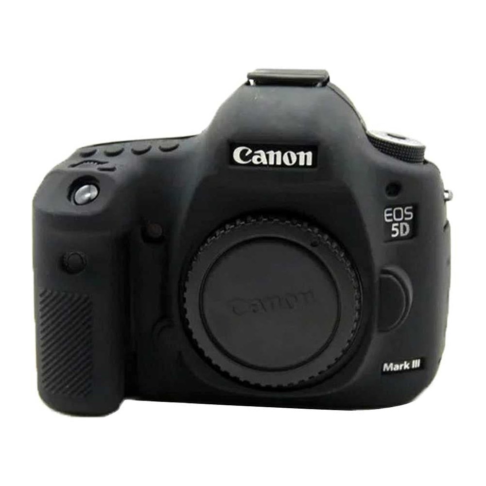 Silicone Camera Case Bag Protective Cover Skin for Canon EOS 5D Mark III 5D3 Digital Camera - Black