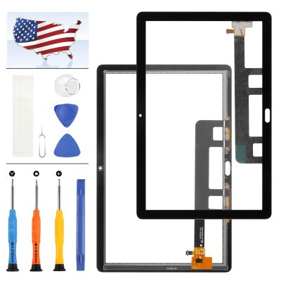 10.1" Screen Replacement for Huawei MediaPad M5 Lite LTE 10 BAH2-L09 BAH2-L09C Bach2-L09C Bach2-W19C Touch Screen Digitizer Sensor Full Glass Panel Lens Parts Kits, with Free Tools Kits (Black)