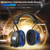 PROTEAR AM/FM Radio Headphones with Bluetooth, Rechargeable Battery Hearing Protector Ear Muffs for mowing, construction, work shops, NRR 25dB Noise Reduction Ear Protection Headset(Light Blue) view 3