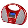 HANNLOMAX HX-510R Portable AM/FM Radio with USB/SD Port for MP3 Playback, Bluetooth and Aux-in (Red) view 1